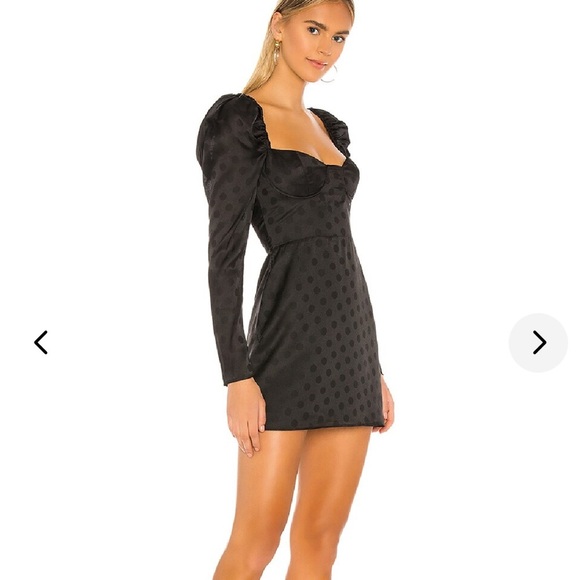 Lovers + Friends Dresses & Skirts - Lovers + Friends Black Corset Style Polka
Dot Dress